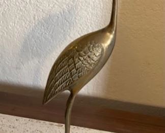 Leonard Brass Bird Crane Stork #2	12in H	
