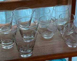 10pc Blakely Etched Saguaro Glasses Arizona Cacti		