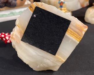 Vintage Signed Ron Lee Hitchhiking Hobo Clown Figurine Onyx Base 24k Gold Accent	3.5x3.5x6.5 inches	HxWxD
