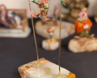 Vintage Signed Ron Lee  Clown On A Tight Rope	6.5x3.5x8	HxWxD
