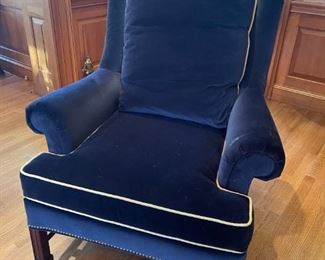 Hickory Chair custom upholstered wing chair (there are 4 of these chairs in total)