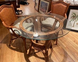 Pier One rattan table with chairs