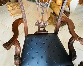 9___$595
Chippendale style with 4 chairs & 2 armchairs
table • 29high 69wide 42deep
chairs 40high 22wide 22deep