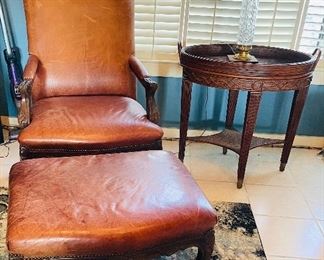 37___$275
French style brown aged leather Armchair & Ottoman
chair • 48high 32wide 33deep
ottoman • 18high 32wide 23deep