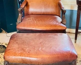 37___$275
French style brown aged leather Armchair & Ottoman
chair • 48high 32wide 33deep
ottoman • 18high 32wide 23deep