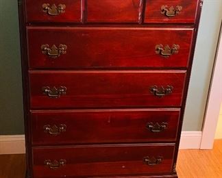 64___$180
Hungerford Memphis Mahogany tall chest
• 47high 34wide 19deep