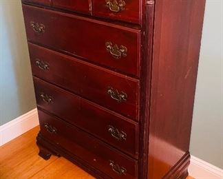 64___$180
Hungerford Memphis Mahogany tall chest
• 47high 34wide 19deep