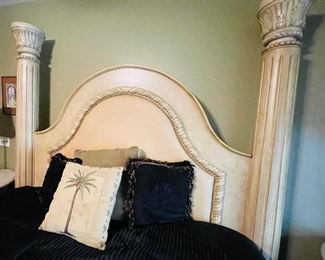 73___$1,200
5 pieces bedroom set Corinthian style cream
Bed • 91high 90wide 108deep
bedside table • 33high 29across
large dresser • 40high 81wide 24deep
Three panel mirror top • 65wide 50high
Armoire • 89high 54wide 28deep
