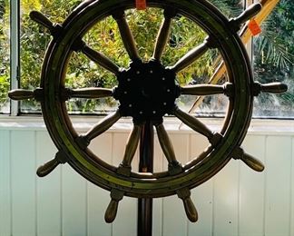 106___$195 Large ship wheel 48"
