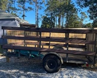Trailer 6'6" x 14' with tongue included. Single axle. For silent bid only 