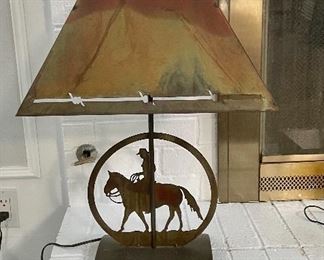 Metal Western Table Lamp