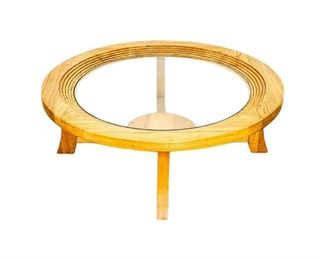 Paul Frankl Round Cocktail Table With Glass Top
Est. $1,000-$1,500