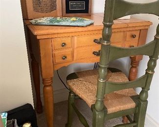 Sewing Machine and vintage chair