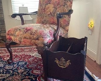 Side Chair with Magazine Rack