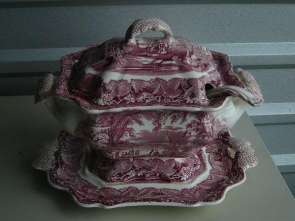 Mason's ironstone Vista soup tureen complete with underplate and ladle