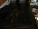 Sorry so dark, but great Chinese table with decorated top and legs.