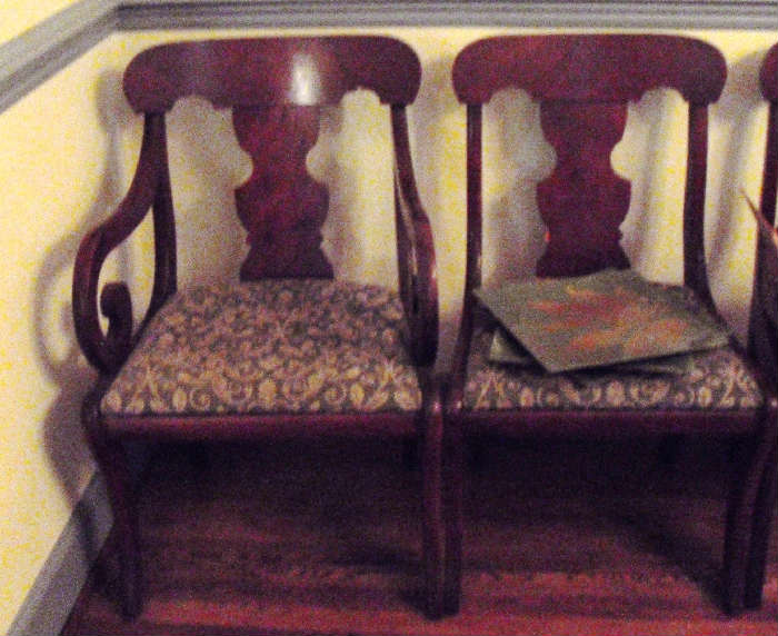 Federal style chairs, Eight in all with Two arm and Six sides