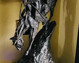 Remington large bronze sculpture