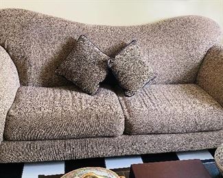 2 full size leopard sofas 
