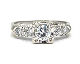 Lot 003
Vintage Brilliant Cut Diamond Engagement Ring.    https://www.bidoneverything.com/Event/LotDetails/109562283/Vintage-Brilliant-Cut-Diamond-Engagement-Ring