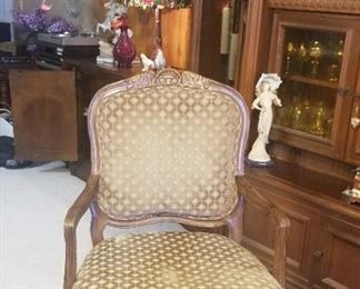 Several vintage chairs, all different
