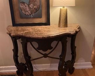 Foyer Table with Marble top
