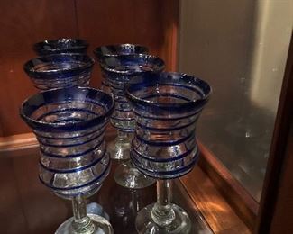 Mexican Hand Blown Wine Glasses