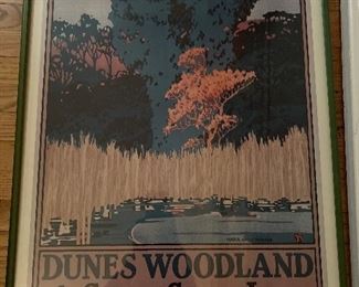 Dunes Woodland Poster Framed