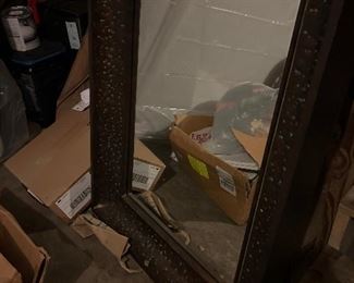 Metal Framed Iron Shop Rectangular Mirror