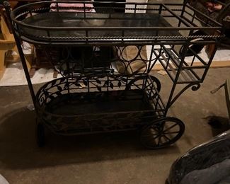 Metal & Marble Tea Cart