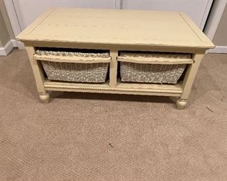Darling Coffee Table with Basket Storage