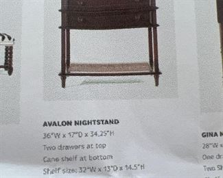 Walter e Smithe Drexel Heritage Avalon Nightstand