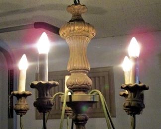 Early Wood chandelier