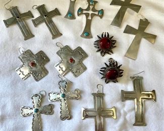Mexican Sterling Crosses