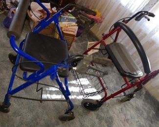 2 walker with seats