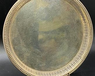 Antique Vintage Wallace Sterling Silver Trinket Serving Plate Tray 120g tw