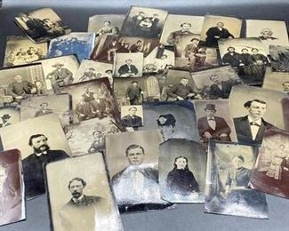 Large lot of Victorian Era Tintype Daguerreotype Photographs Men Women Children Families