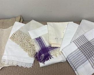 Mixed Vintage Linen Lot Napkins Tea Towels