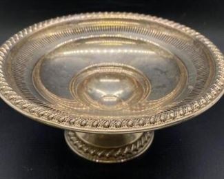 Short Rogers Sterling Silver Pedestal Weighted Compote Candy Dish