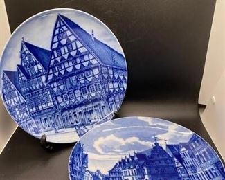 Vintage Furstenberg West Germany Scenic Town Images Collector Plates