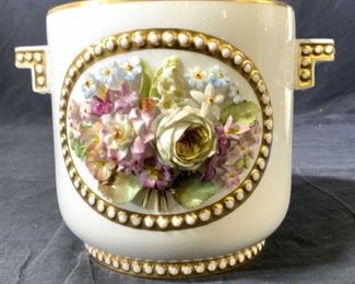 Vintage English Porcelain Staffordshire Cache Pot
