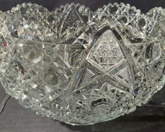 Heavy Cut Crystal Centerpiece Bowl

