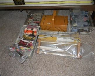 metal   pantograph  / HUGE box of floss /more sewing