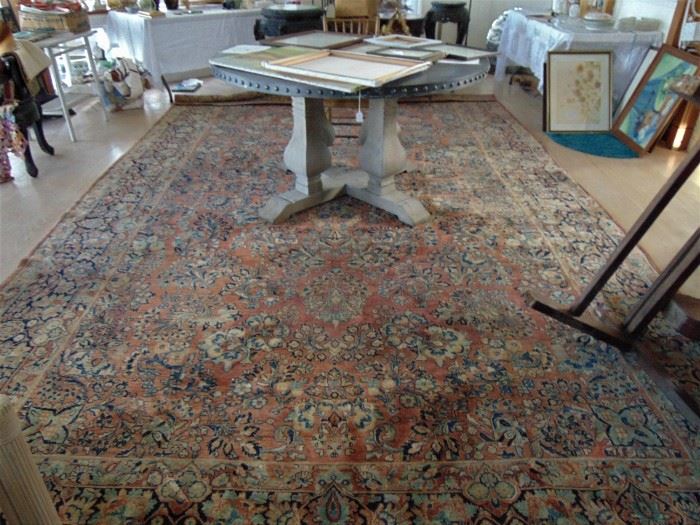 Large Oriental rug and table (sold Separately)