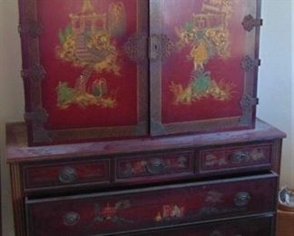 Painted Cabinet with drwers.