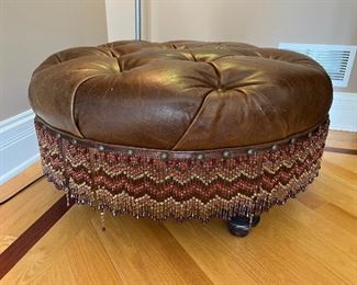 Leather Ottoman