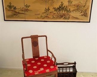 Asian Screen and Chair