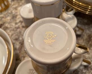 Lenox Eternal Facets: 12 mugs and desert plates.
