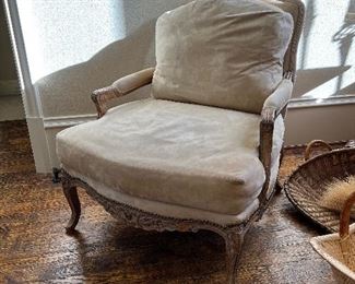 Large, upholstered chair by Kreiss