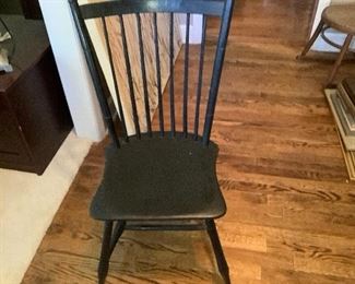 Black Primitive Windsor style chair.